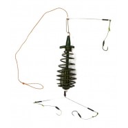 Годівниця для лову риби, оснащена, Carp Profi, Конус, фарбована, 3 гачки, 60г